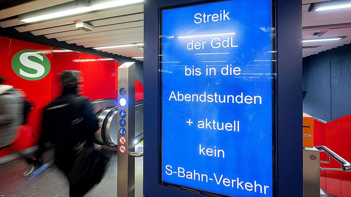 GdL-Streik  betrifft auch S-Bahnen: So sieht der Notfallfahrplan für Stuttgart und die Region aus