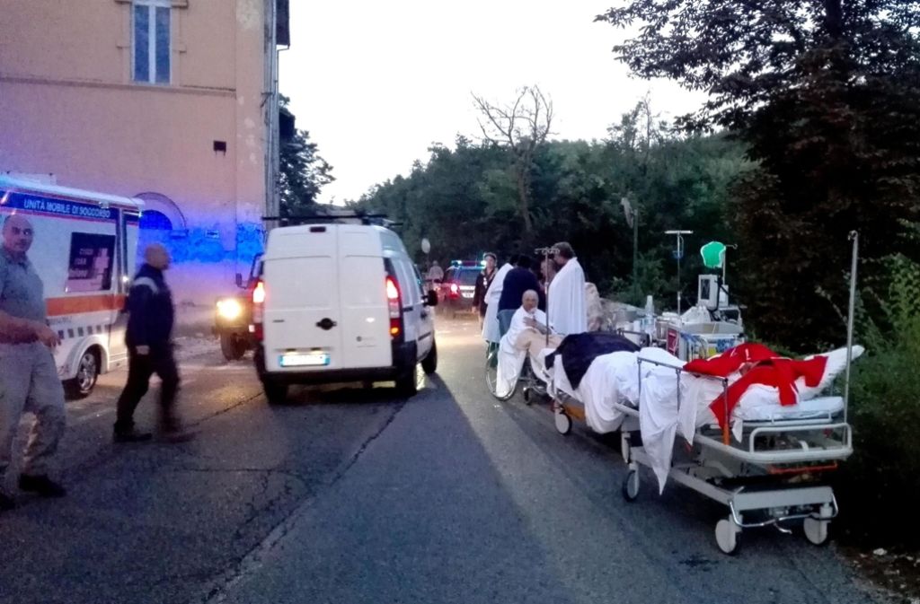 Das Krankenhaus in Amatrice wurde bei dem Beben ebenfalls beschädigt.