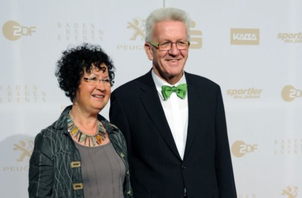 Der baden-württembergische Ministerpräsident Winfried Kretschmann und seine Frau Gerlinde