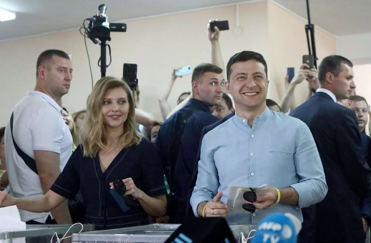 Olena Selenska soll nicht begeistert gewesen sein, dass ihr Mann für das ukrainische Präsidentenamt kandidierte.