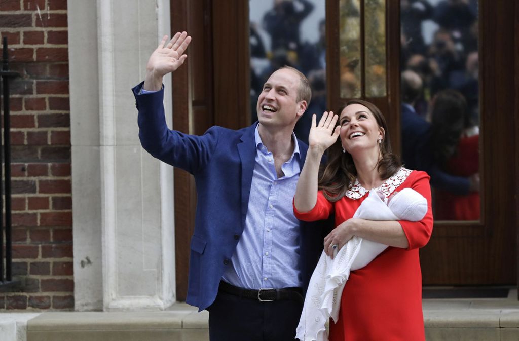 Herzogin Kate und Prinz William freuen sich über einen Sohn, Prinz Louis.