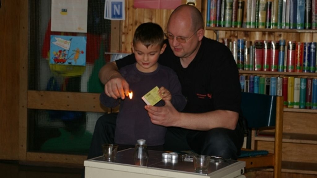 Kindergarten die kleinen Fasanen: Kinder sind Feuer und Flamme