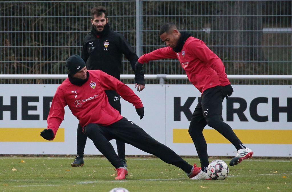 Eindrücke vom VfB-Training vor dem Spiel bei Bayer Leverkusen