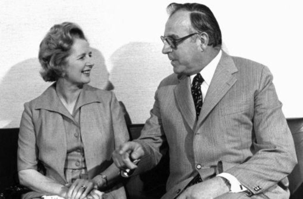 Margaret Thatcher mit Helmut Kohl