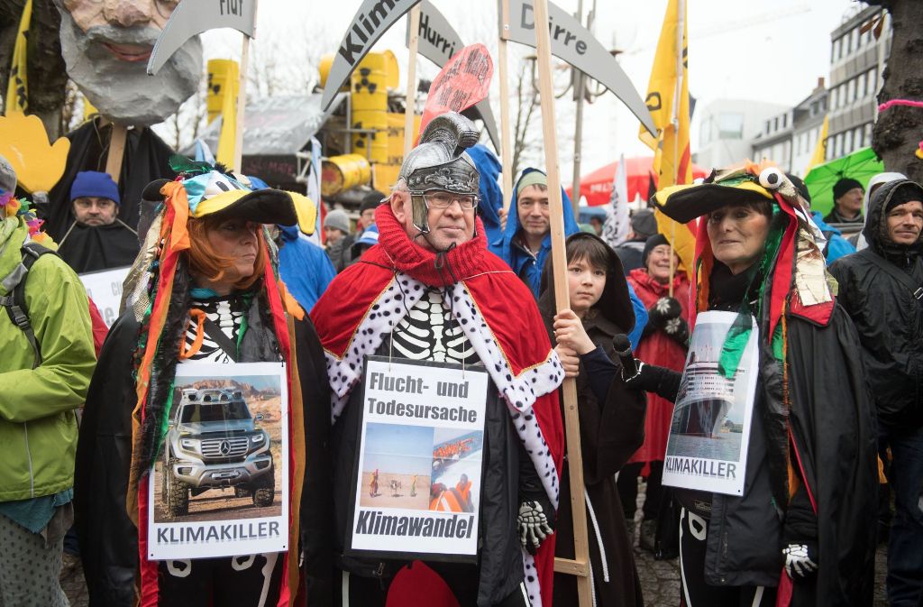 Demonstranten bei der Weltklimakonferenz in Bonn