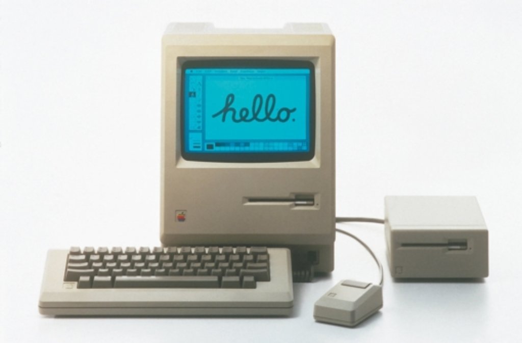 Der erste Apple Macintosh bot eine revolutionäre Benutzungsoberfläche, aber noch wenig nützliche Anwendungen.