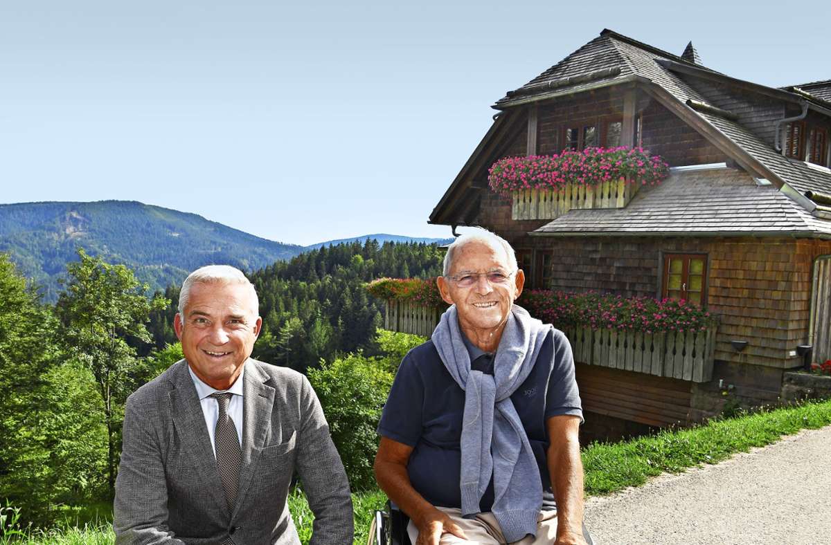 Thomas Strobl und Wolfgang Schäuble trafen sich zum Interview im Schwarzwald auf der Renchtalhütte.