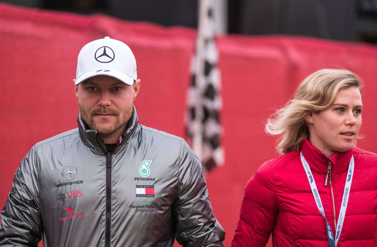 Valtteri Bottas (mit Freundin Tiffany Cromwell): Team Mercedes – Startnummer 77 – Nationalität finnisch – geboren 28. August 1989 – WM-Titel 0 – Grand-Prix-Starts 169 – Grand-Prix-Siege 9 – Pole-Positions 16