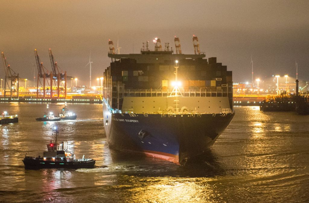 Es ist das größte Containerschiff,...