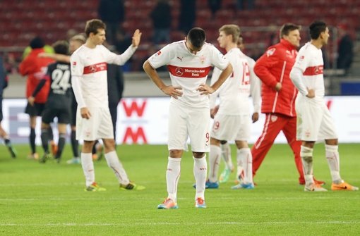 Nicht zu fassen: der VfB verliert gegen Mainz. Weitere Bilder des Spiels sehen Sie in unserer Fotostrecke. Foto: Pressefoto Baumann