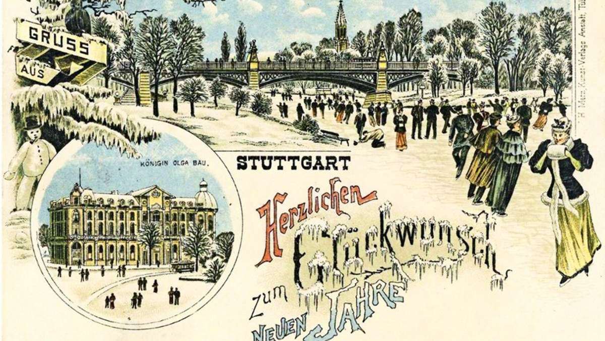 Historische Silvesterkarten im Stuttgart-Album: So hat man früher das neue Jahr begrüßt