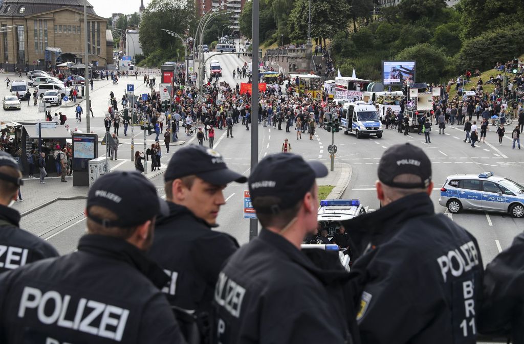 Beim G20-Gipfel sind rund 19.000 Polizisten im Einsatz.
