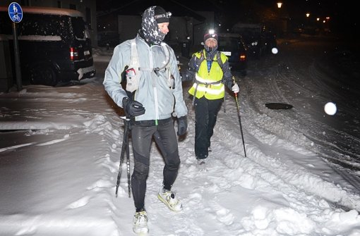 Durch Eis und Schnee: Steffi Praher will 250 Kilometer nonstop laufen. Foto: Oliver Halder/WoW-Art