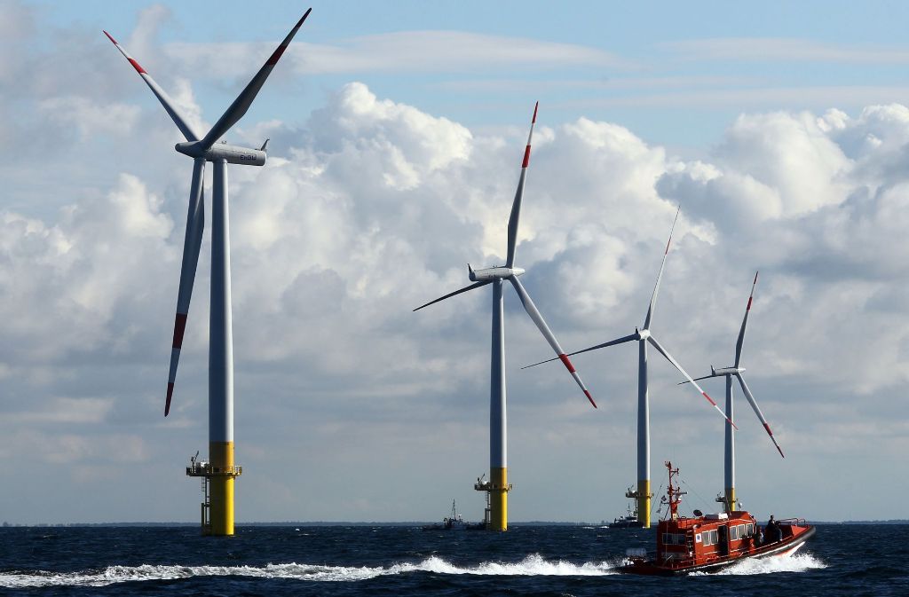 Der Windpark in der Nordsee, eines der größten Offshore-Projekte in Europa. Foto: dpa (Symbolbild)