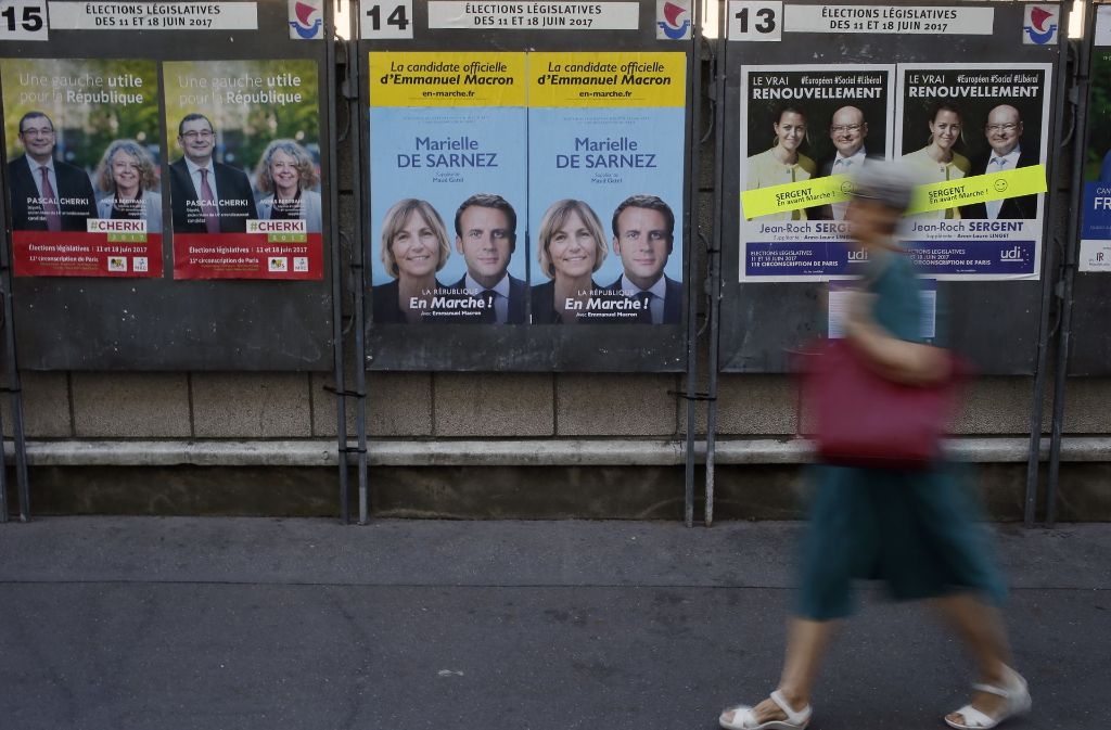 In der ersten Runde der französischen Parlamentswahlen...