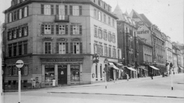 Friedrichstraße in Stuttgart 1942: Früher war hier ein riesiger Kreisverkehr