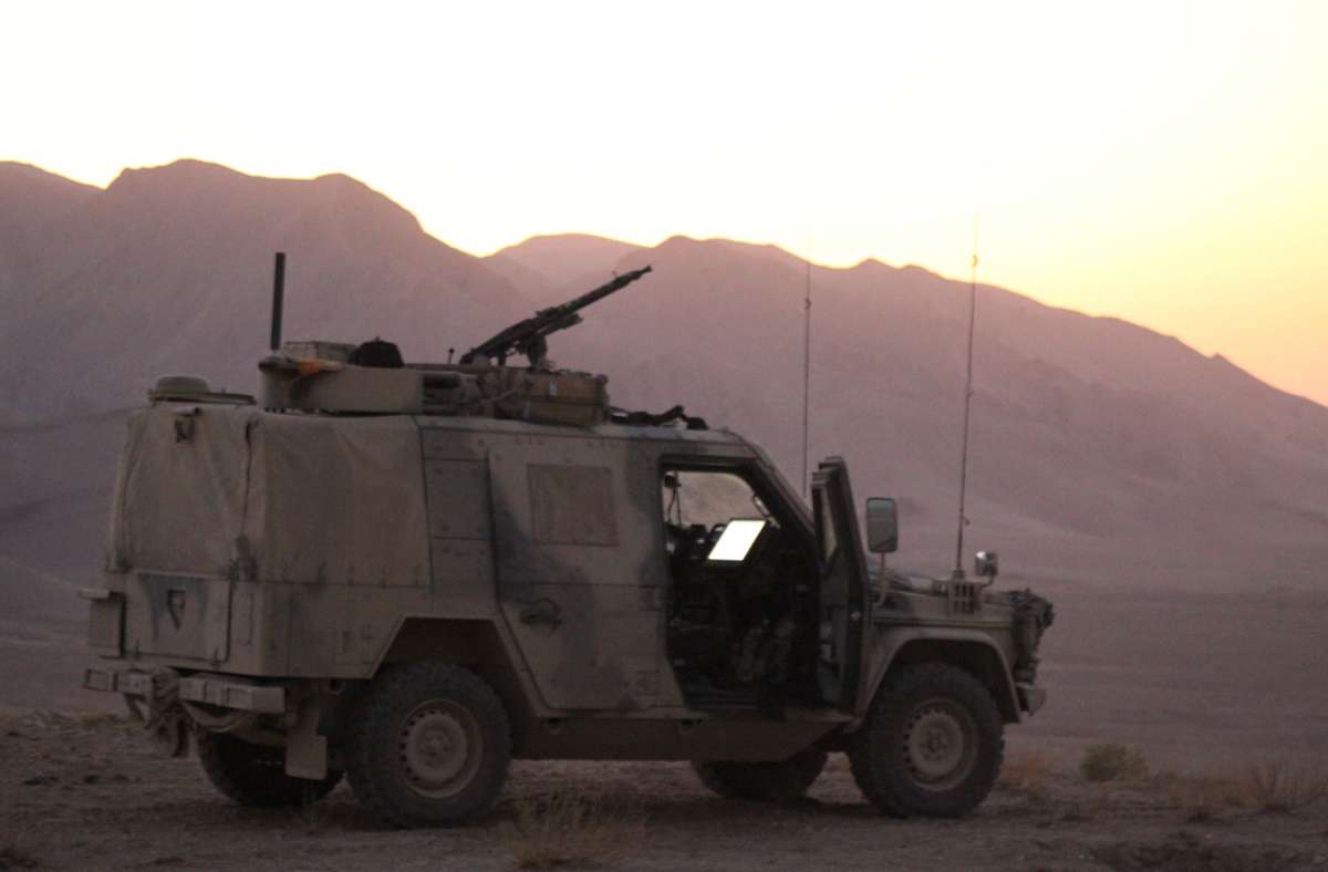 Ein Bundeswehr-Fahrzeug in Afghanistan – aufgenommen von dem ehemaligen Soldaten bei seinem Einsatz dort.