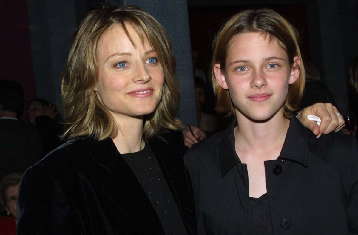 Wie alles begann: Hier im Alter von 12 Jahren gemeinsam mit Schauspielerin Jodie Foster bei der Premiere zum Film „Panic Room“.