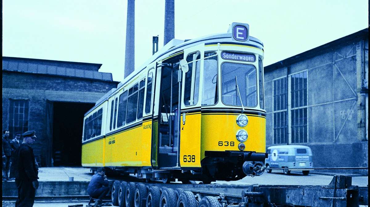 Das heute in Remseck ausgestellte Fahrzeug mit der Nummer 638 wurde 1963 in Esslingen gefertigt.