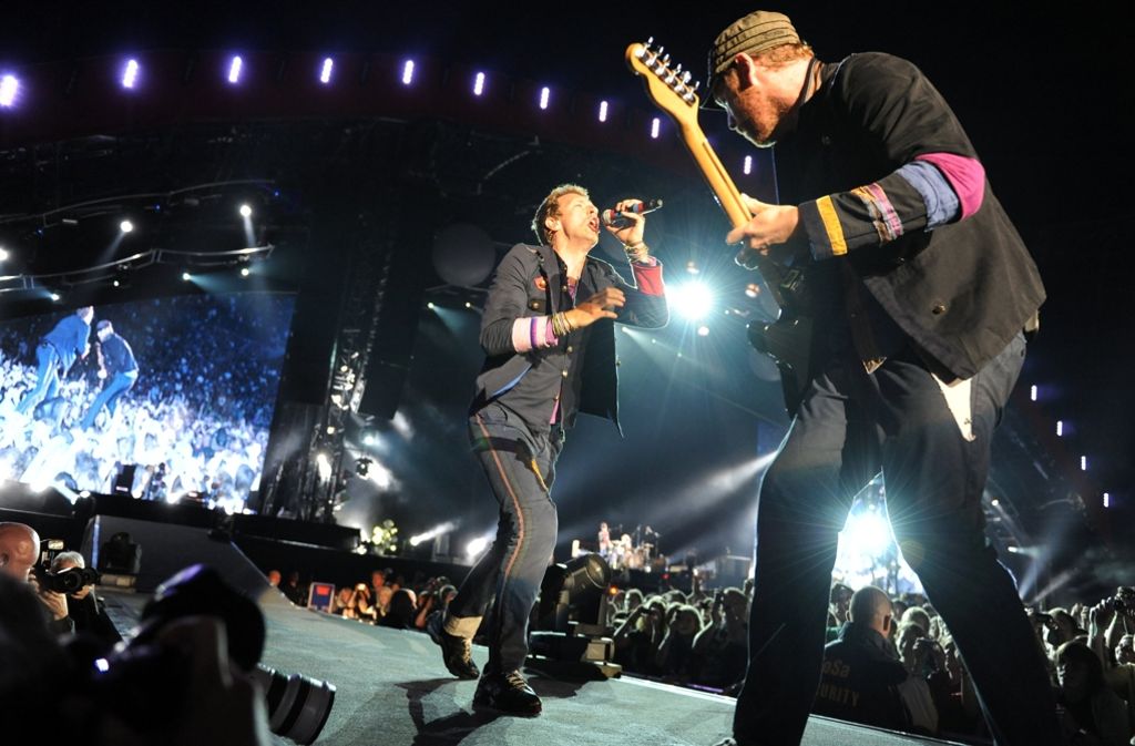 Am Freitag werden Coldplay in Hamburg auftreten. Während des Videodrehs ließen sich die Musiker nicht blicken.