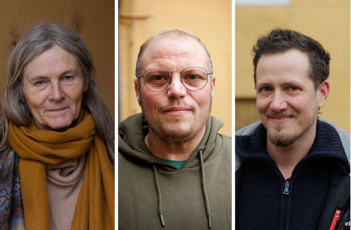 Janka Kluge, Alex Häfner, Jj Link (v. l.): Alle drei wohnen in Stuttgart und der Region und sind in der „Regenbogen-Szene“ bekannt.