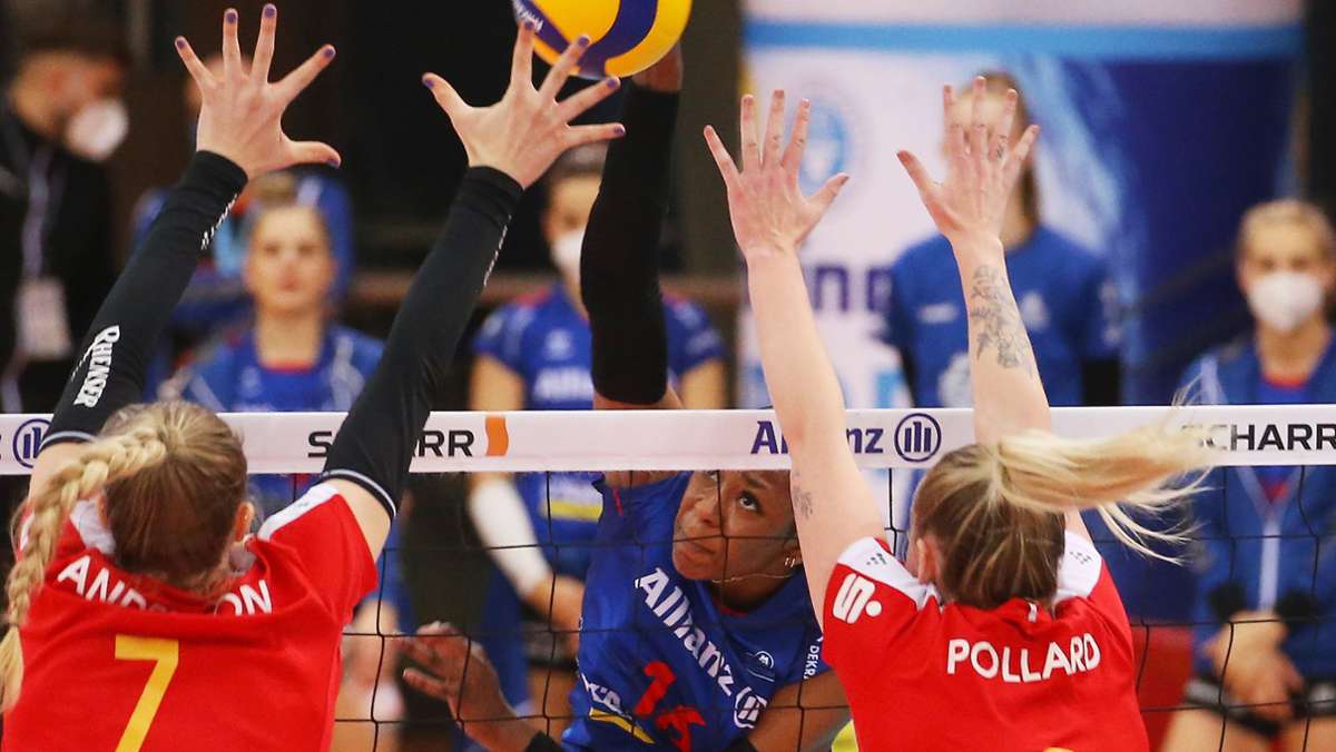  Die Stuttgarter Volleyballerinnen schaffen den 14. Sieg im 14. Spiel. Zugleich bedeutet das klare 3:0 gegen den VC Neuwied eine gelungene Generalprobe. 