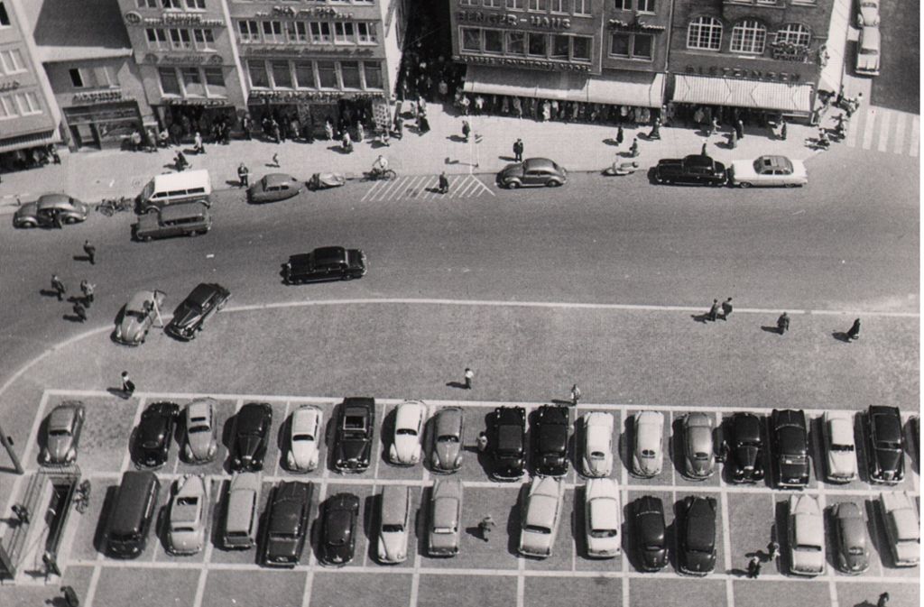 Blick auf den Marktplatz in den 1960ern.