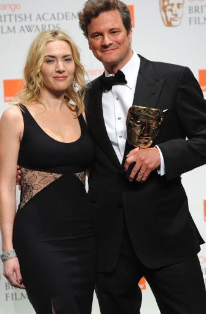 Der Britische Schauspieler Colin Firth (rechts) mit Kate Winslet.