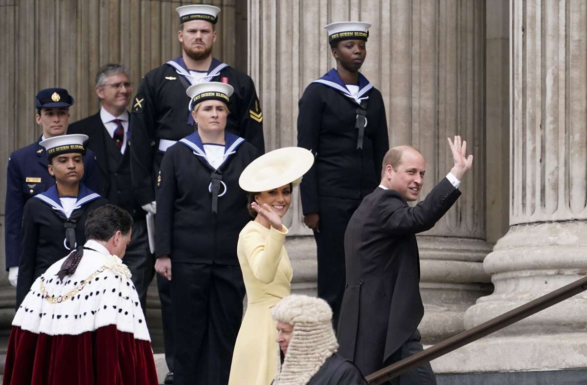 Prinz William und Herzogin Kate nahmen ebenfalls an der Messe teil.