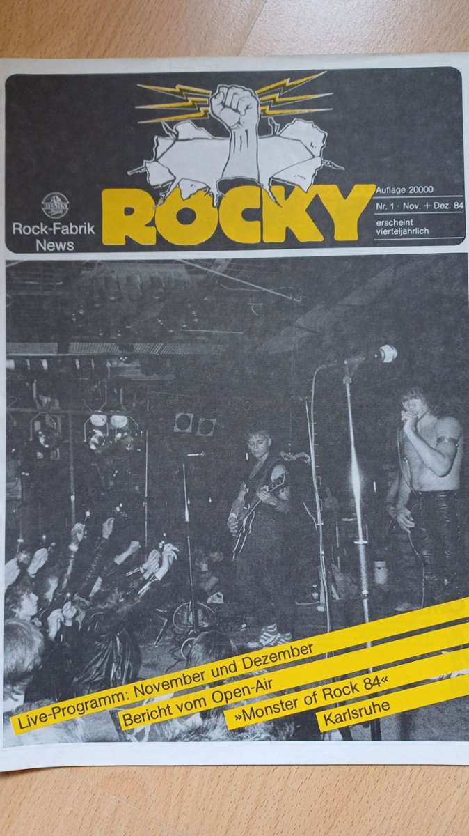 Die erste Ausgabe der Rockfabrik-Zeitschrift ist bei Sammlern begehrt.