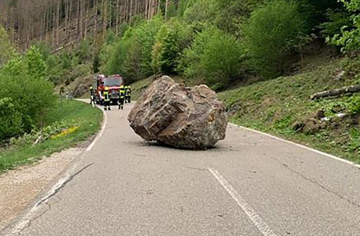 Nach Felssturz im Schwarzwald droht weitere Gefahr