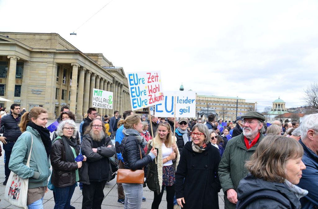 Weitere Impressionen von der „Pulse of Europe“-Kundgebung in Stuttgart