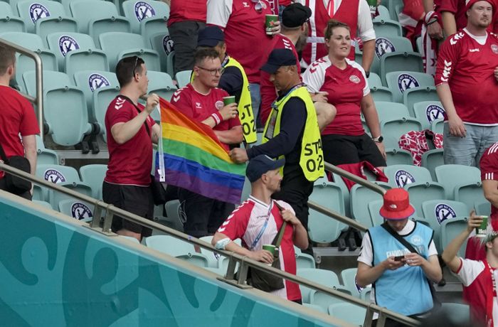 Dänischer Verband:Fan mit Regenbogenfahne war nicht stark betrunken