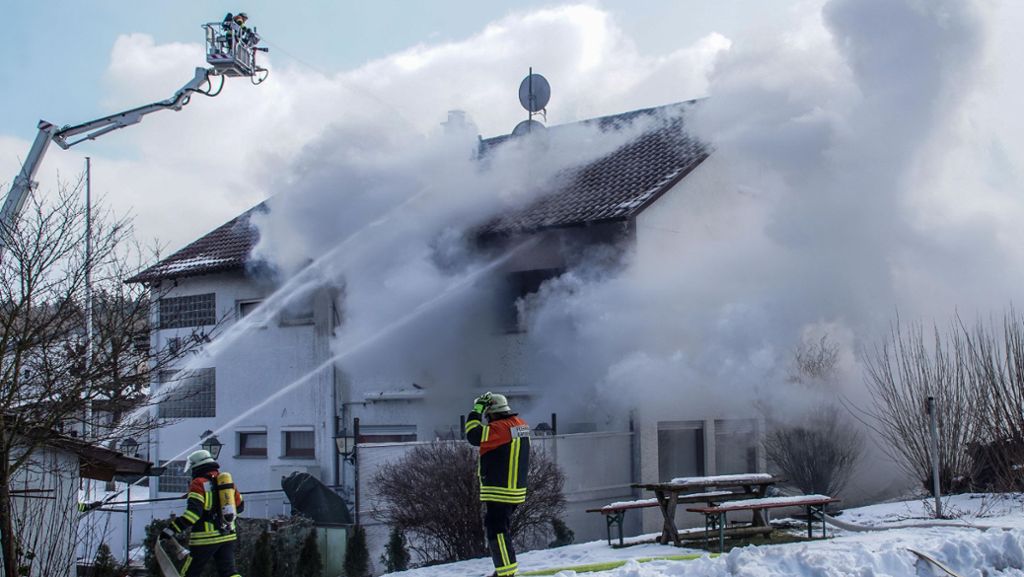 Ehningen im Kreis Böblingen: Brand zerstört Schützenhaus