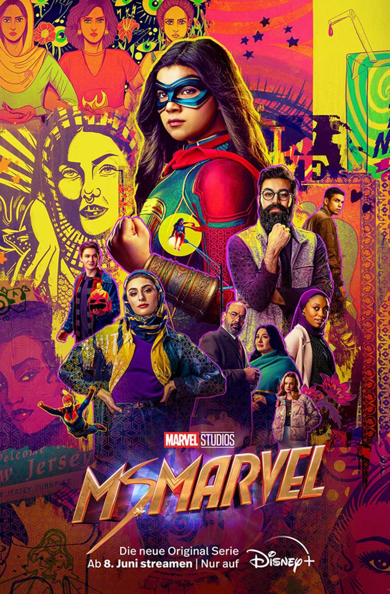 3. Ms. Marvel: Zwar geht es im Marvel-Universum etwas gesitteter zu als in der Serie „The Boys“. Dafür ist dieser Superheldenkosmos nichts für Menschen, die die Welt nur dann ertragen können, wenn sie übersichtlich geordnet ist. Da gibt es nicht nur Carol Danvers aka Captain Marvel, die ihre Superheldinnenkarriere in den 1970er Jahren als Ms. Marvel begann, sondern da gibt es eben auch Kamala Khan, ein Teenagermädchen, das in Jersey City lebt, das sich wie sein Vorbild Ms. Marvel nennt und das jetzt als erste muslimische Marvel-Superheldin seine eigene Serie bekommt. Disney+, 8. Juni