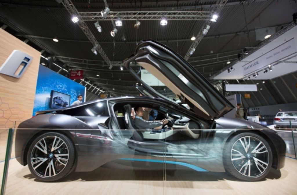 Das futuristische Design des BMW i8 ist auch ein Hinkucker.