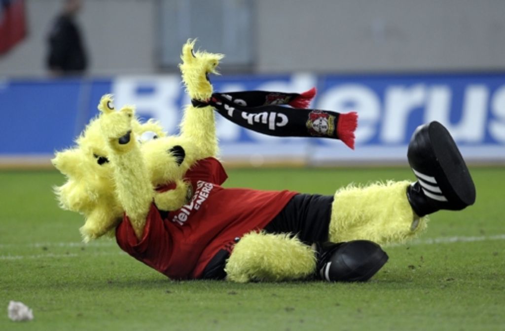 Brian the Lion von Bayer Leverkusen steht stellvertretend für die zwei Löwen im Wappen des Vereins. Sein Markenzeichen ist ein Ohrring.