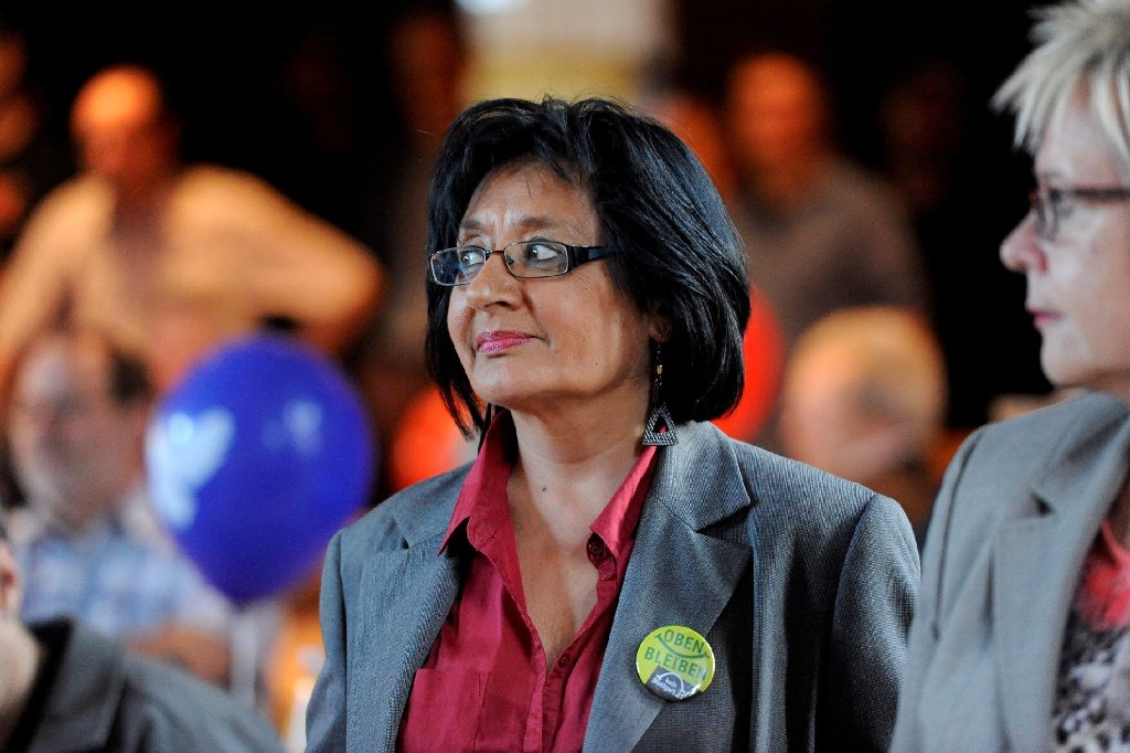 Marta Aparicio hat im Wahlkreis Stuttgart II für Stimmen geworben.
