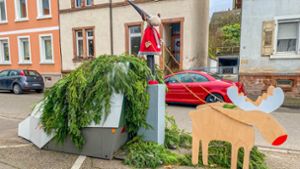 Stadt Lahr verkleidet Blitzer als Rentierschlitten
