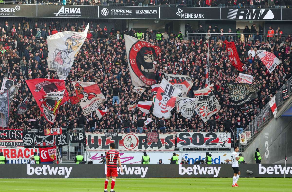 24. Spieltag: Eintracht Frankfurt 1:1 VfB Stuttgart – 5.500 Auswärtsfans