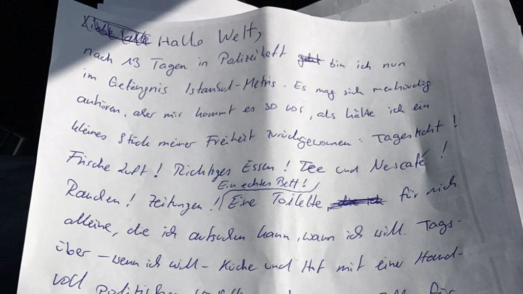 Brief von Yücel aus türkischem Gefängnis: „Die Urteilsbegründung bringt mich immer noch zum Lachen“
