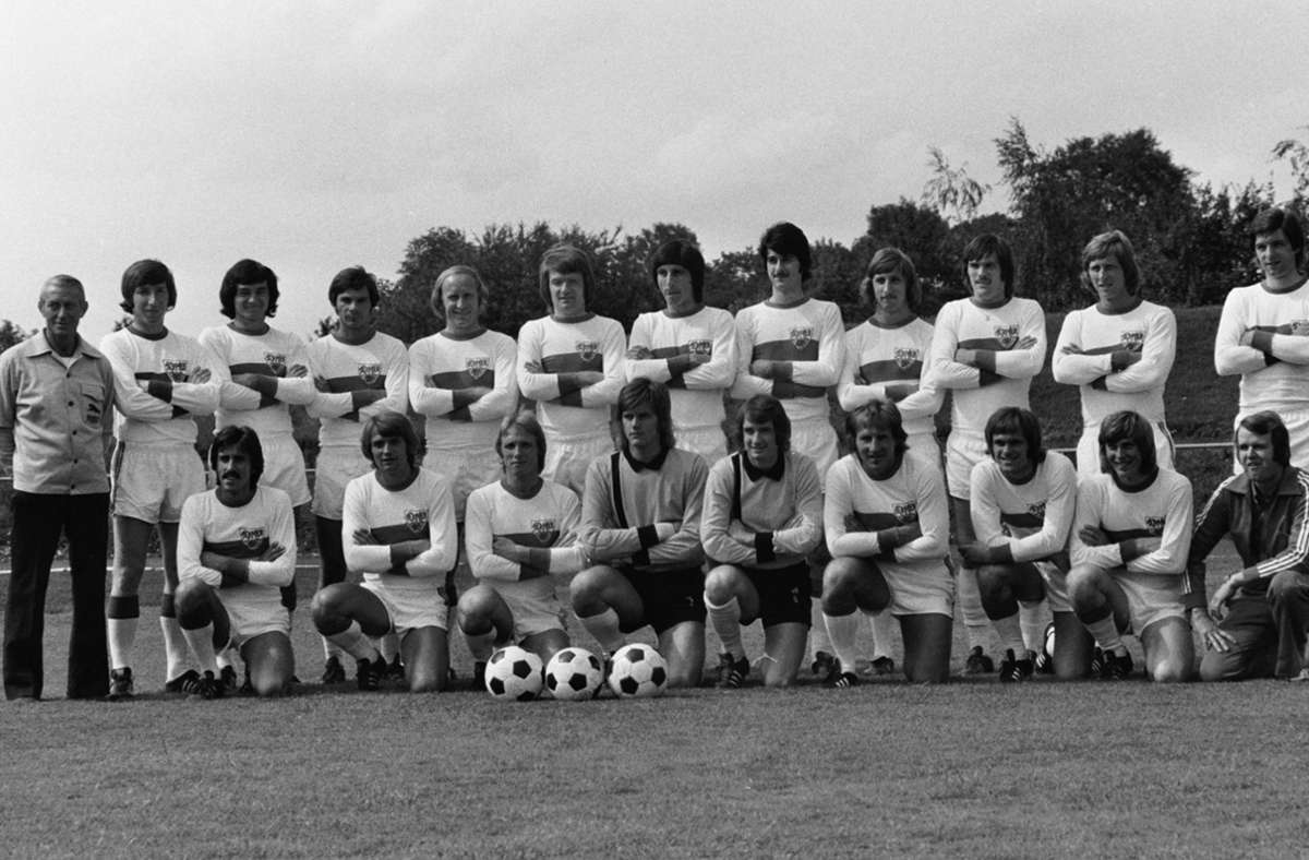 Am Ende der Saison 1974/1975 ist dieses VfB-Team abgestiegen.