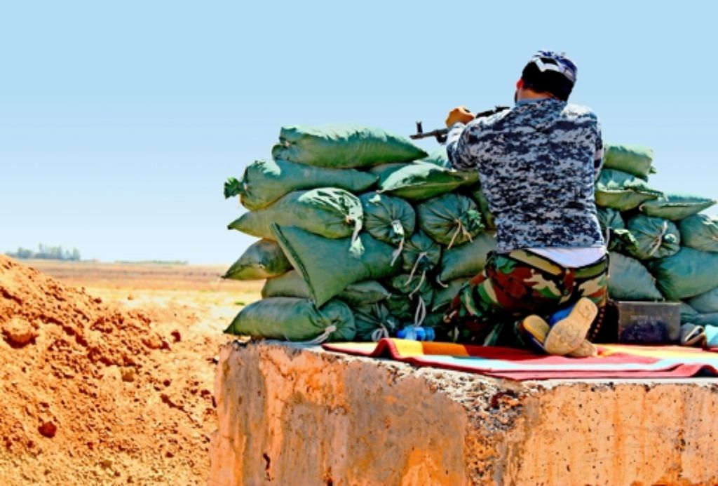 Kurdische Peschmerga-Milizen trotzen dem Vormarsch der Islamisten. Foto: AFP