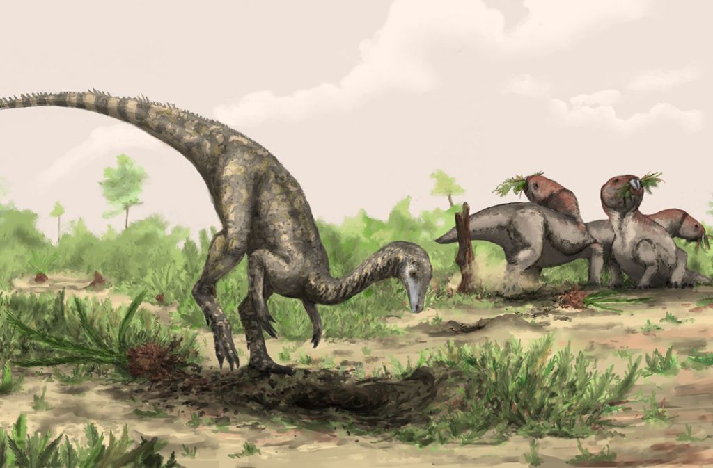 Künstlerische Darstellung des Dinosauriers Nyasasaurus parringtoni.