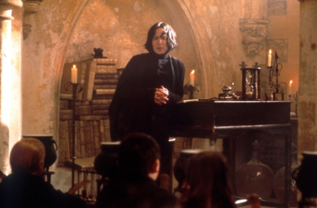 Alan Rickman in einer seiner bekanntesten Rollen, als Professor Snipe in der „Harry Potter“-Reihe