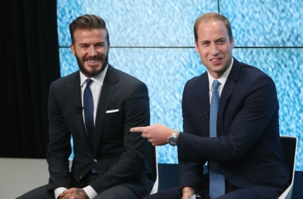 Prinz William (rechts) konnte Fußball-Legende David Beckham für seine Wohltätigkeitsorganisation "United for Wildlife" gewinnen.