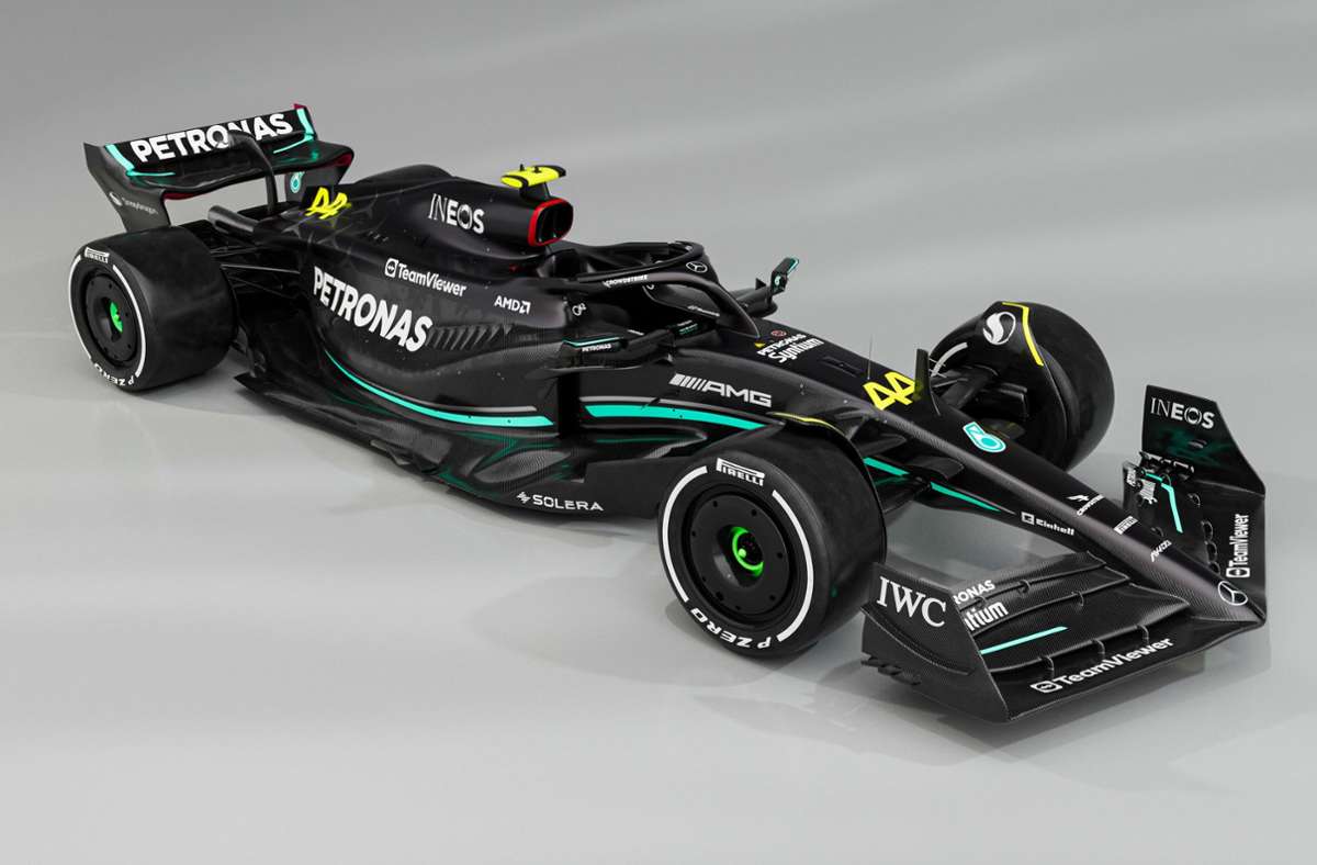 Noch einmal das neue Auto von Rekordweltmeister Lewis Hamilton.