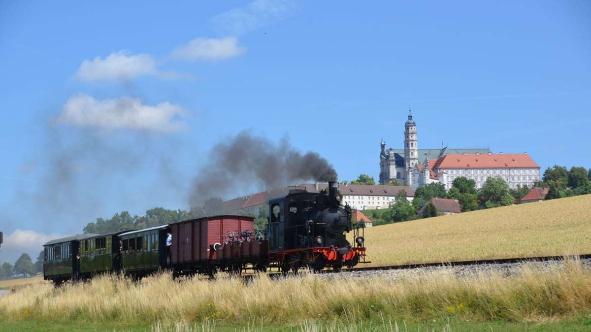 Härtsfeld-Museumsbahn ‚Schättere’ von Neresheim bis zum Härtsfeldsee