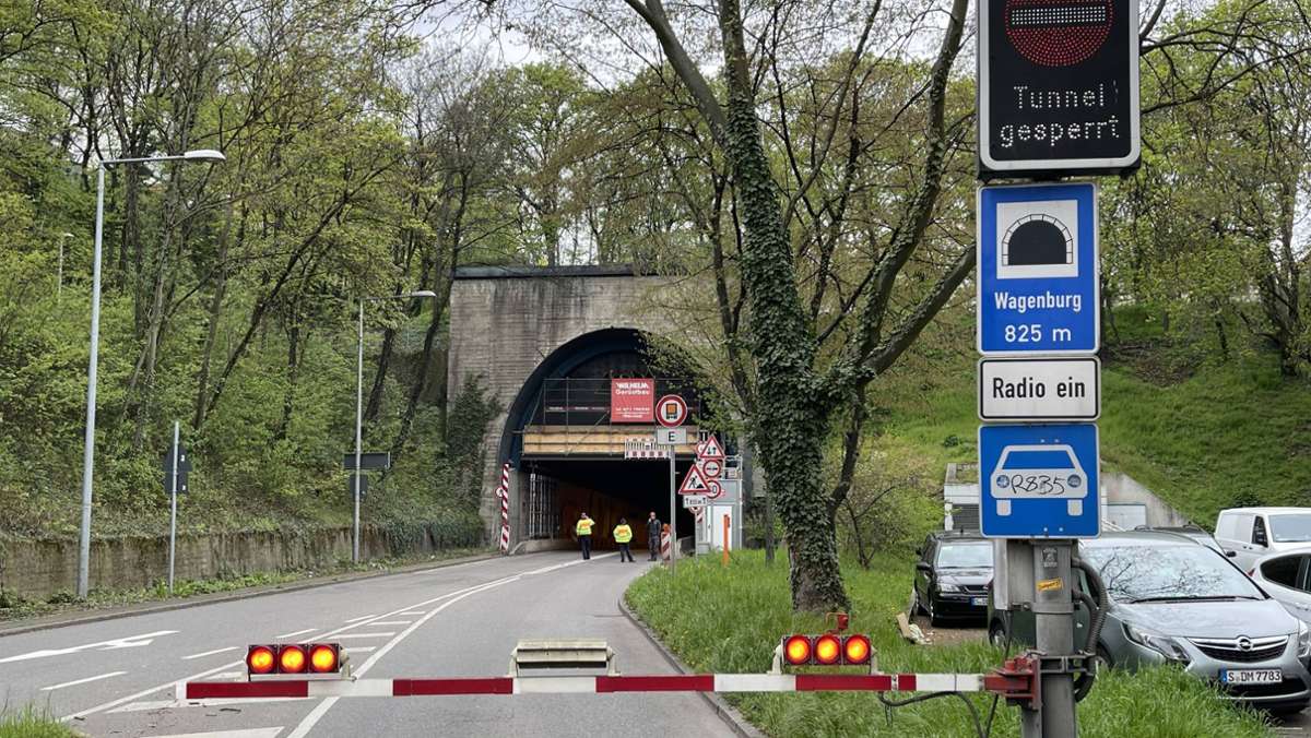 Sperrung  in Stuttgart aufgehoben: Wagenburgtunnel wieder für den Verkehr freigegeben