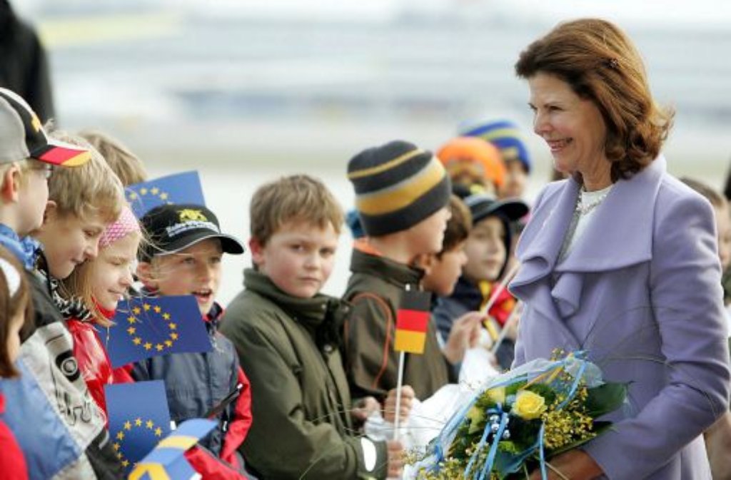 2006: Königin Silvia auf Besuch in Stuttgart.